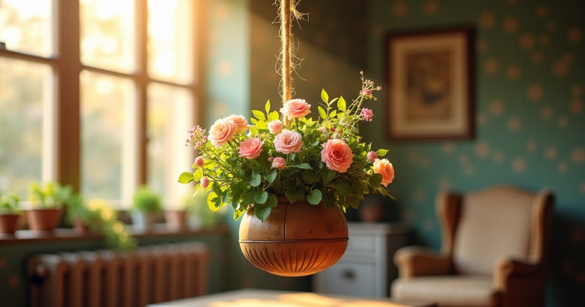 Suspensions fleuries vintage : astuces essentielles pour un nettoyage sans dommages