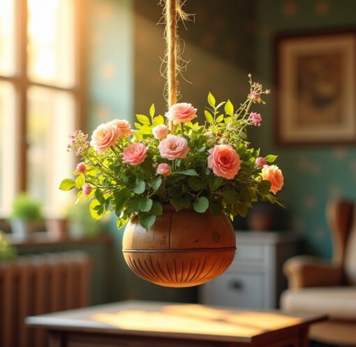Suspensions fleuries vintage : astuces essentielles pour un nettoyage sans dommages