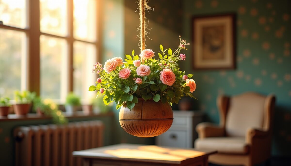 Suspensions fleuries vintage : astuces essentielles pour un nettoyage sans dommages