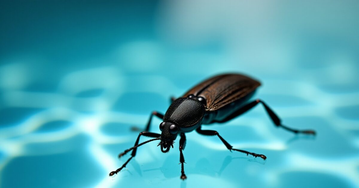 Insecte noir dans la piscine : astuces efficaces pour s’en débarrasser rapidement
