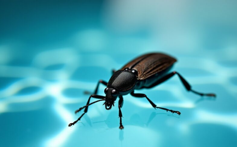 Insecte noir dans la piscine : astuces efficaces pour s’en débarrasser rapidement
