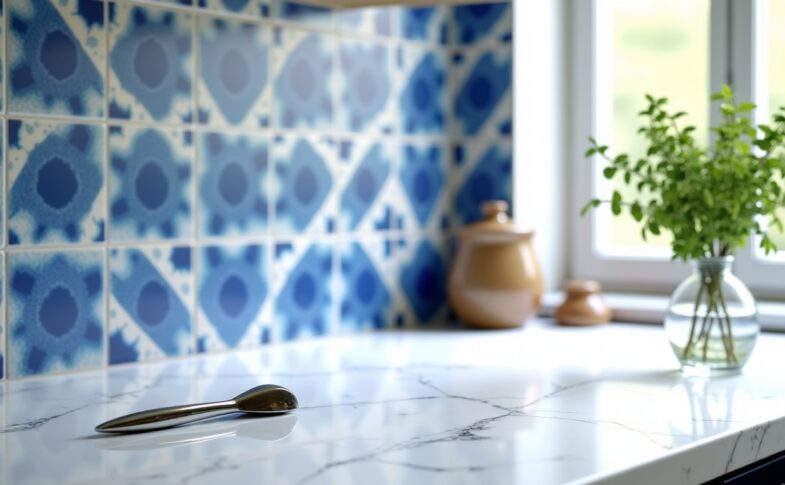 Astuces pour sublimer votre cuisine avec des carreaux de ciment bleu et blanc
